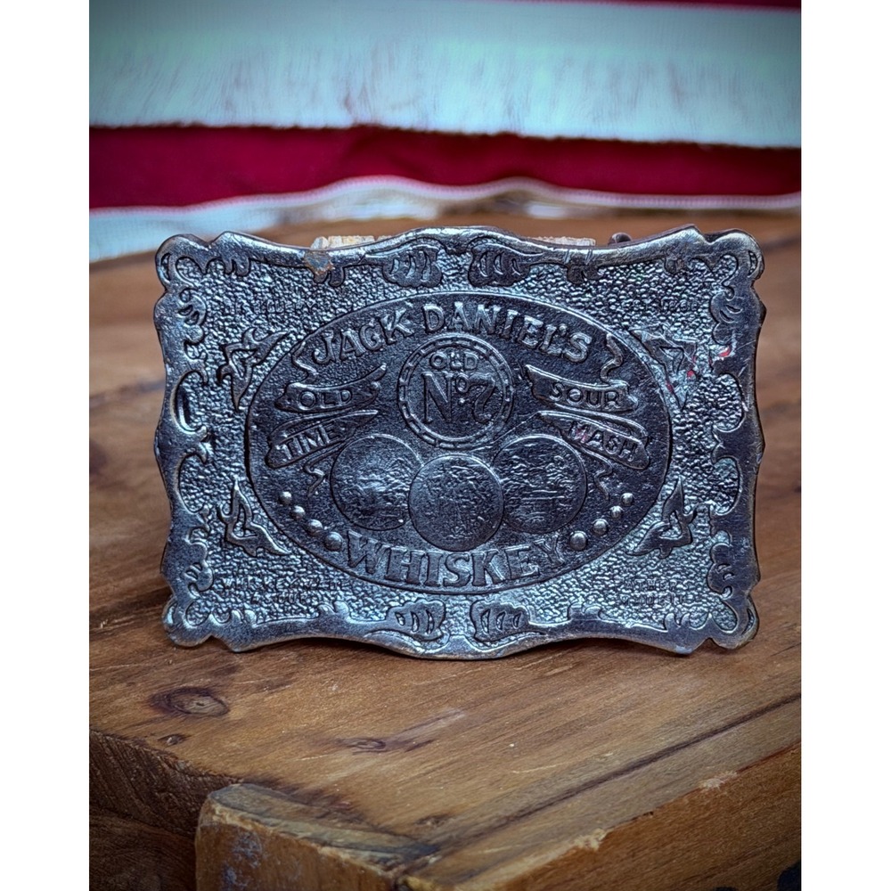 Vintage 1978 Jack Daniels Whiskey Belt Buckle James Lind Wyoming Studio Art